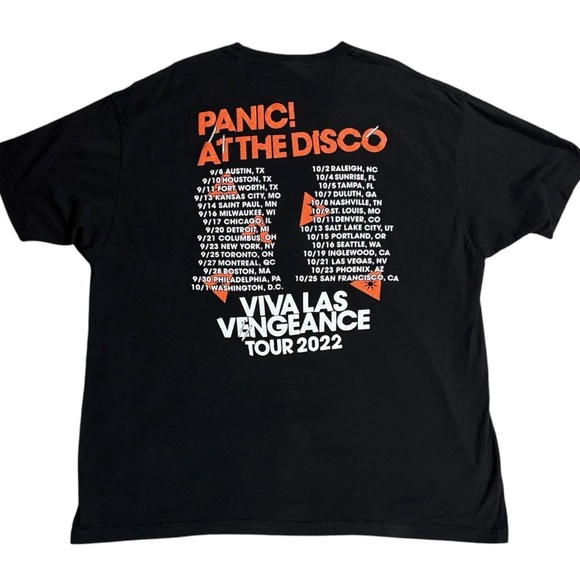 Panic at the Disco Viva Las Vengeance 2002 Tour Tee, Tultex Size XXL - Picture 5 of 9